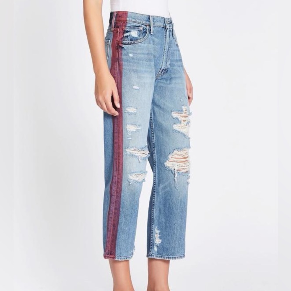 MOTHER Jeans | Mother The Trasher Distressed Baggy Fit Streetwear Ankle Crop